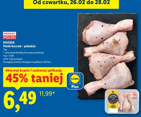 Kurczak polski - podudzia promocja w Lidl