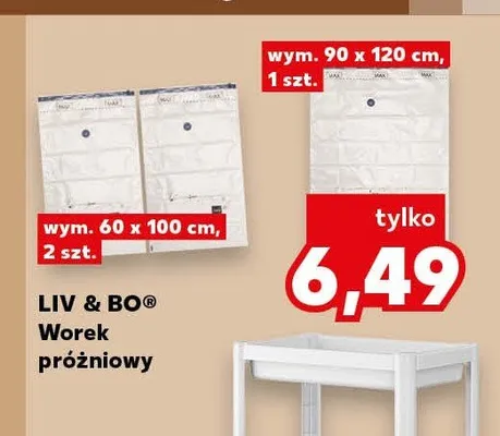 Worek próżniowy LIV & BO wym. 60x100cm 2szt. promocja w Kaufland