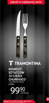 Komplet sztućców 12 części Churrasco Tramontina promocja w Selgros