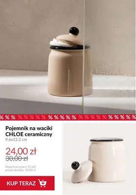 Pojemnik na waciki ceramiczny CHLOE promocja w Homla