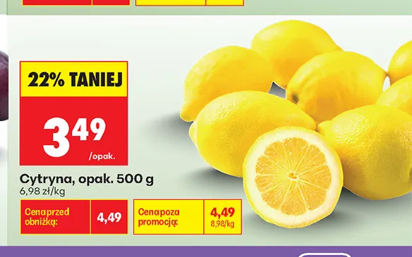 Cytryny promocja w Biedronka