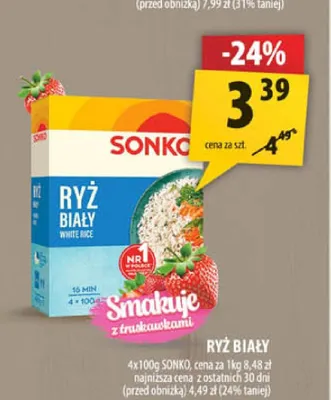 Ryż biały Sonko 4-pak promocja w Arhelan