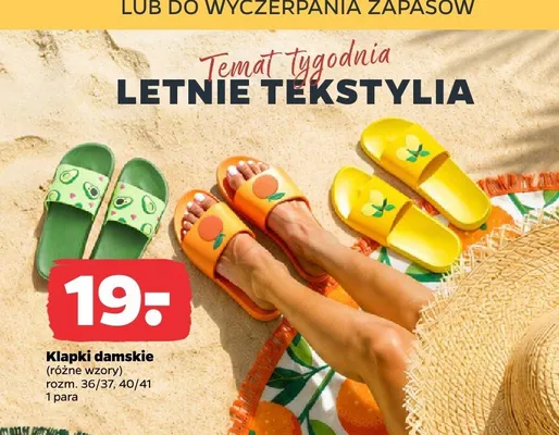 Klapki damskie promocja w Netto
