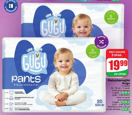 Pieluchomajtki Gugu promocja w Dino