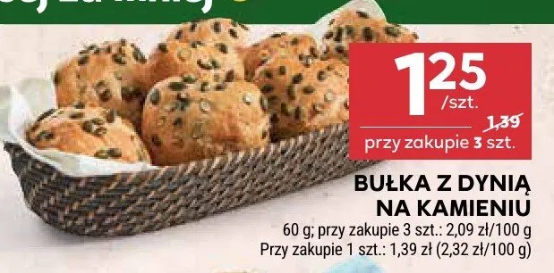 Bułka z dynią na kamieniu promocja w Stokrotka