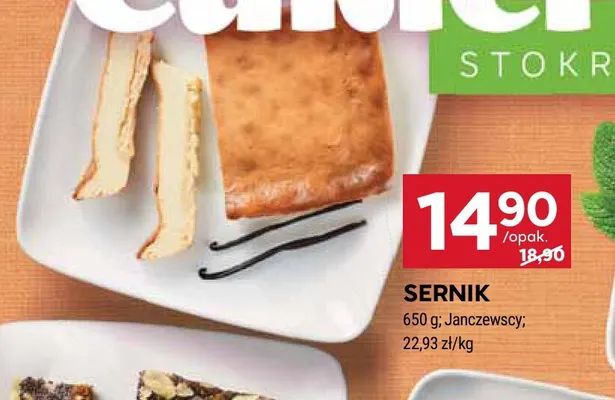 Sernik Janczewscy promocja w Stokrotka