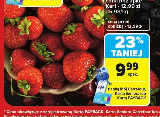 Truskawki polskie promocja w Carrefour
