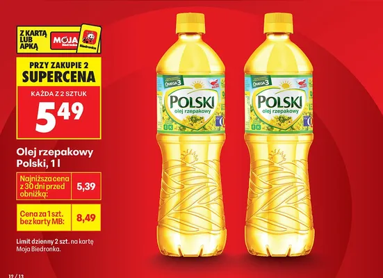 Olej rzepakowy promocja w Biedronka