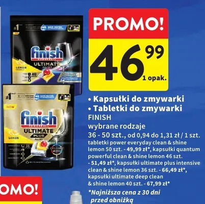 Kapsułki do zmywarki, tabletki do zmywarki wybrane rodzaje promocja w Intermarche