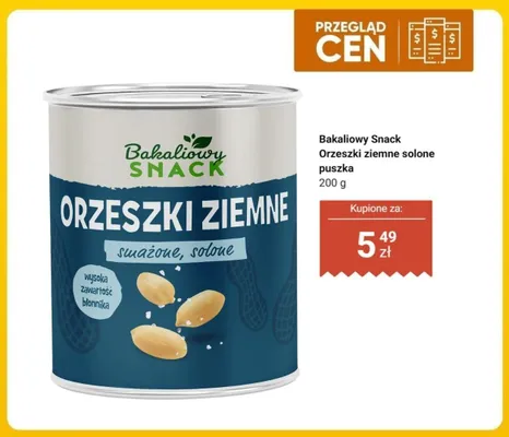 Orzeszki ziemne solone Bakaliowy Snack promocja w Dino