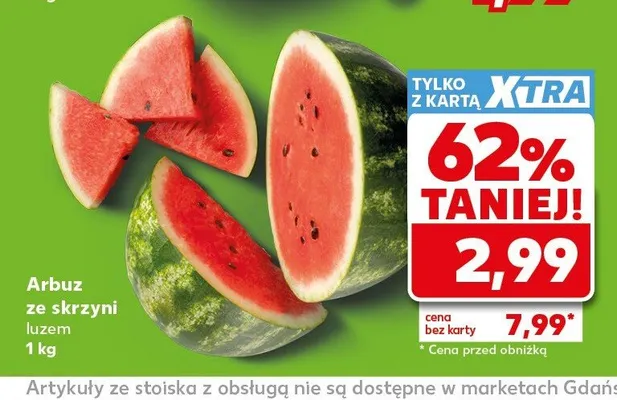 Arbuz ze skrzyni promocja w Kaufland