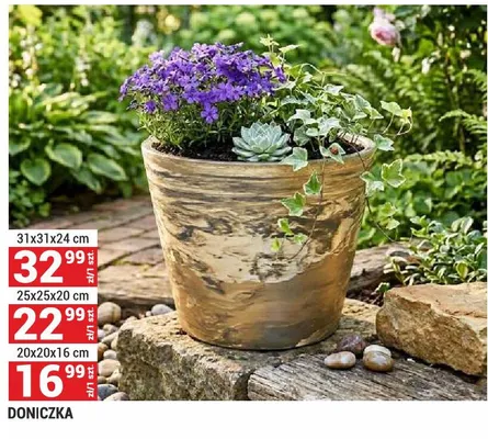 Doniczka 25x25x20cm promocja w Merkury Market