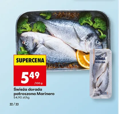Świeża dorada patroszona Marinero promocja w Biedronka