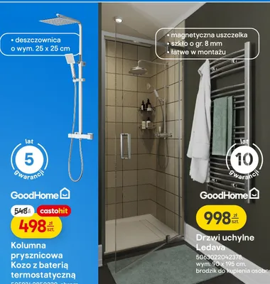 Drzwi uchylne Ledava promocja w Castorama