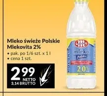 Mleko świeże polskie Mlekovita 2% promocja w Makro