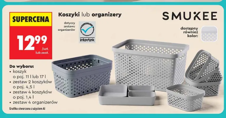 Koszyk o poj. 17 l Smukee promocja w Biedronka