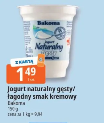 Jogurt naturalny łagodny smak kremowy Bakoma promocja w Leclerc