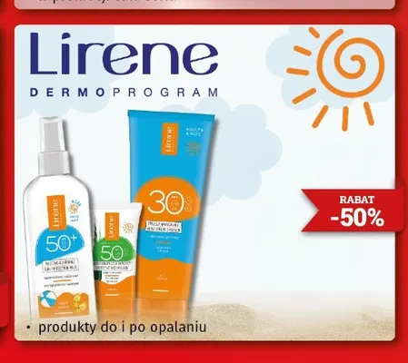 Produkty do i po opalaniu Lirene promocja w Drogeria Kosmyk
