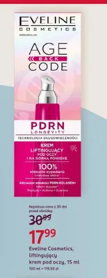 Krem pod oczy Eveline Cosmetics Age Back Code PDRN Longevity promocja w Rossmann
