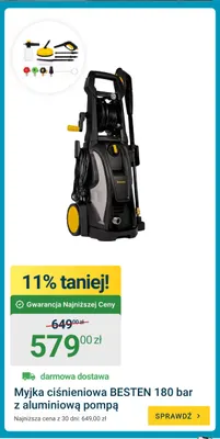 Myjka ciśnieniowa Besten z aluminiową pompą promocja w ERLI