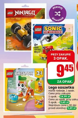 Klocki LEGO saszetka promocja w Dino