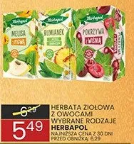 Herbata ziołowa owocowa wybrane rodzaje promocja w Wafelek