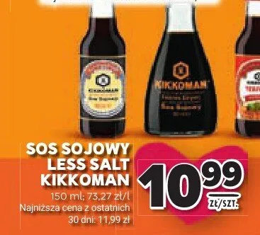 Sos sojowy Less Salt Kikkoman promocja w Stokrotka