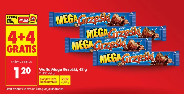 Wafle Mega Grzeski promocja w Biedronka