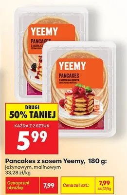 Pancakes z sosem jeżynowym Yeemy promocja w Biedronka