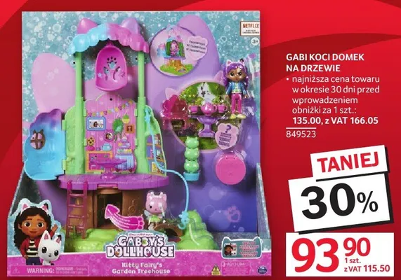 Gabby koci domek na drzewie promocja w Selgros