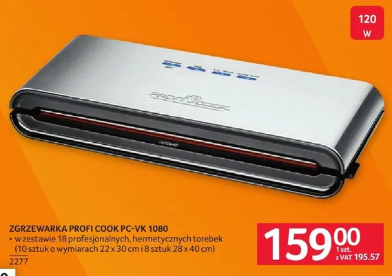 Zgrzewarka PROFI COOK PC-VK 1080 promocja w Selgros