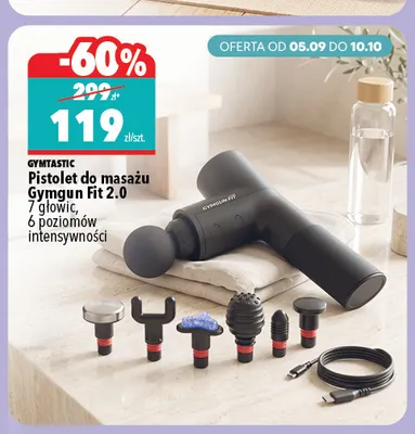 Pistolet do masażu Gymgun Fit 2,0 Gymtastic promocja w Biedronka Home