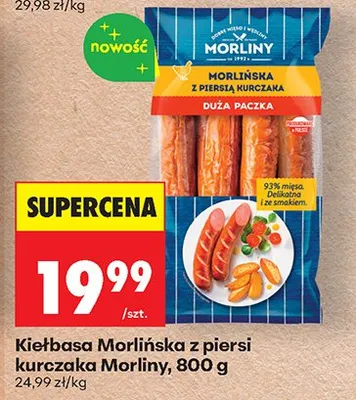 Kiełbasa Morlińska z piersi kurczaka Morliny promocja w Biedronka