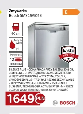 Zmywarka Bosch SMS25AI05E promocja w kakto.pl