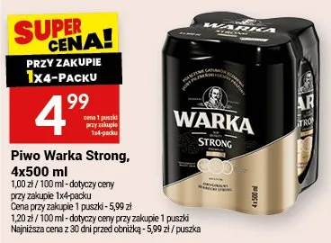 Piwo Warka Strong promocja w Twój Market