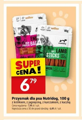Przysmak dla psa Nutridog z królikiem promocja w Twój Market