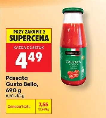 Passata Gusto Bello promocja w Biedronka