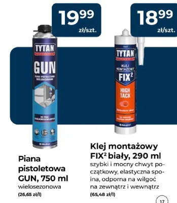 Klej montażowy FIX² biały promocja w PSB Mrówka