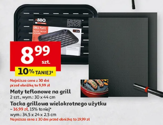 Tacka grillowa wielokrotnego użytku BBQ promocja w Auchan