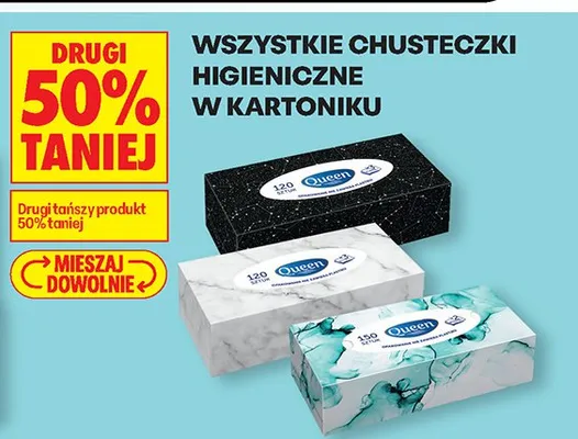Chusteczki higieniczne w kartoniku promocja w Biedronka