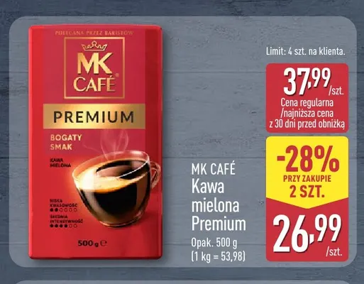 Kawa mielona Premium MK Café promocja w Aldi