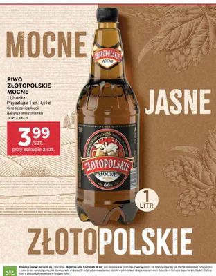 Piwo Złotopolskie Mocne Jasne promocja w Stokrotka
