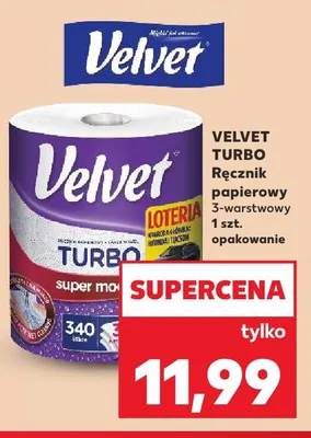 Ręcznik papierowy 3-warstwowy Velvet Turbo promocja w Kaufland