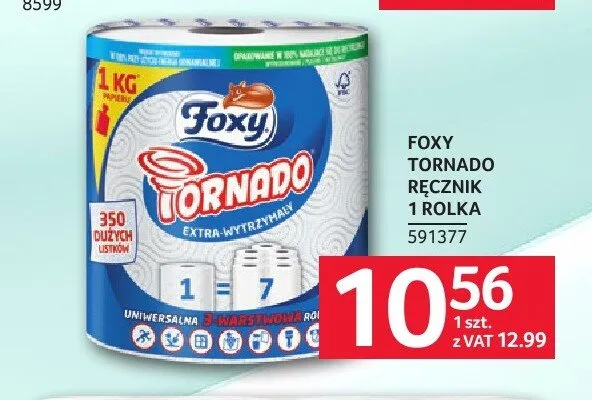 Ręcznik papierowy Foxy Tornado promocja w Selgros