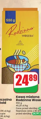 Kawa mielona Woseba Rodzinna promocja w Dino
