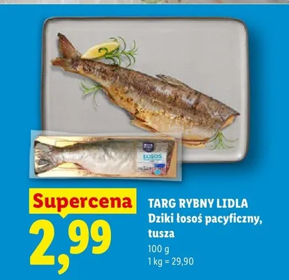 Dziki łosoś pacyficzny tusza Targ Rybny Lidla promocja w Lidl