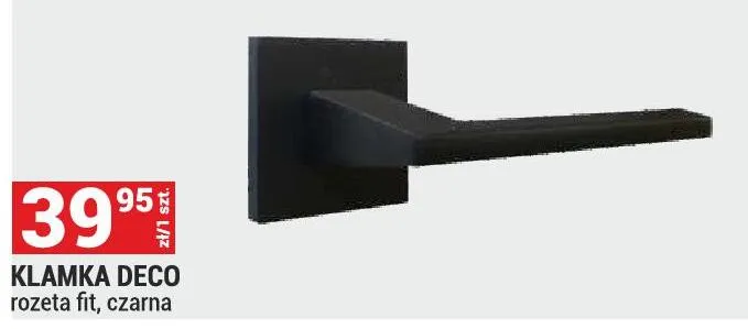 Klamka Deco rozeta fit czarna promocja w Merkury Market