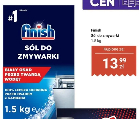 Sól do zmywarki Finish promocja w Dino