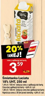 Śmietanka Łaciata 18% promocja w Twój Market