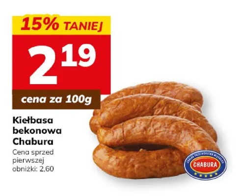 Kiełbasa bekonowa Chabura promocja w Hitpol